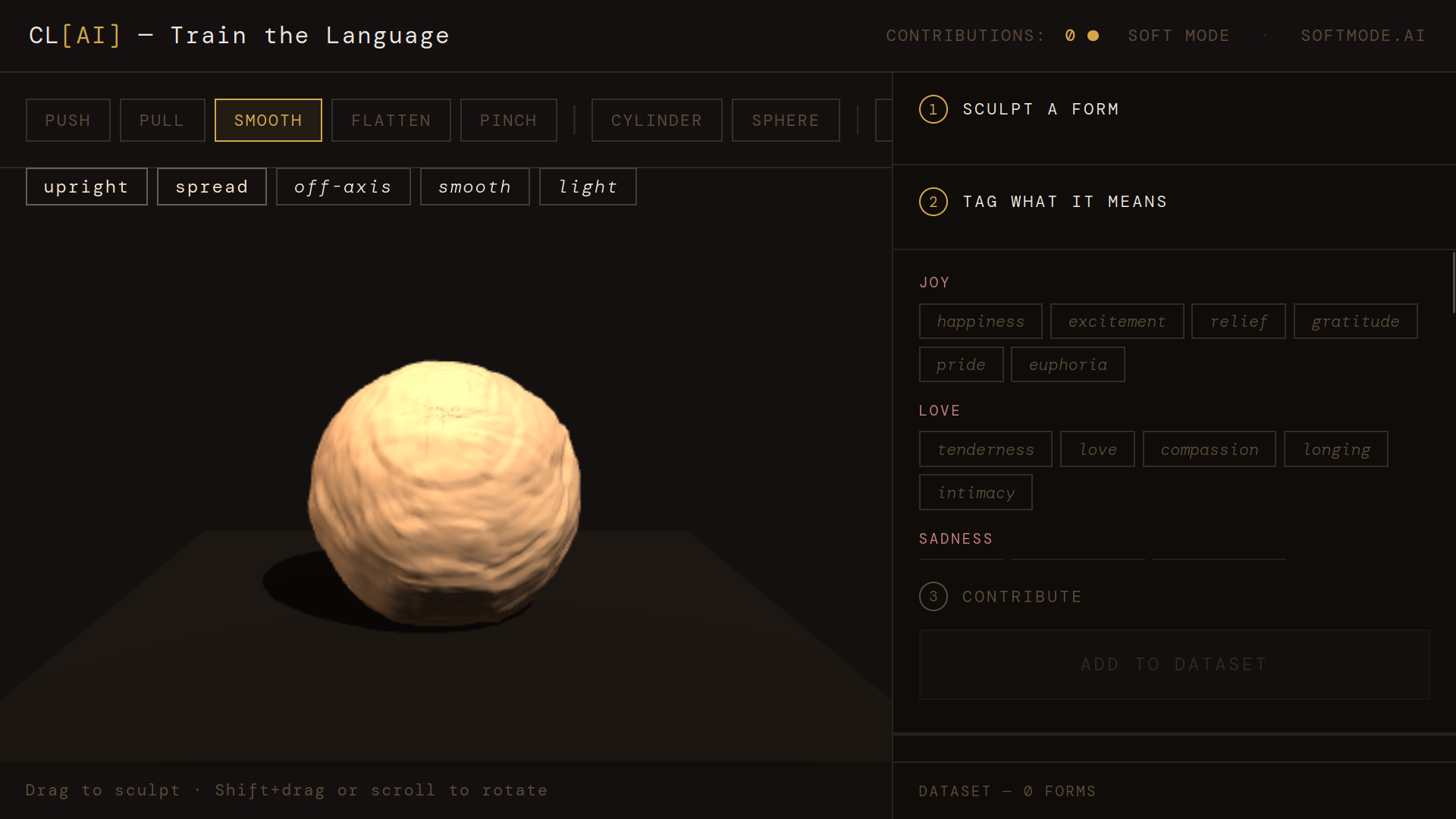 CL[AI] experiment — material form